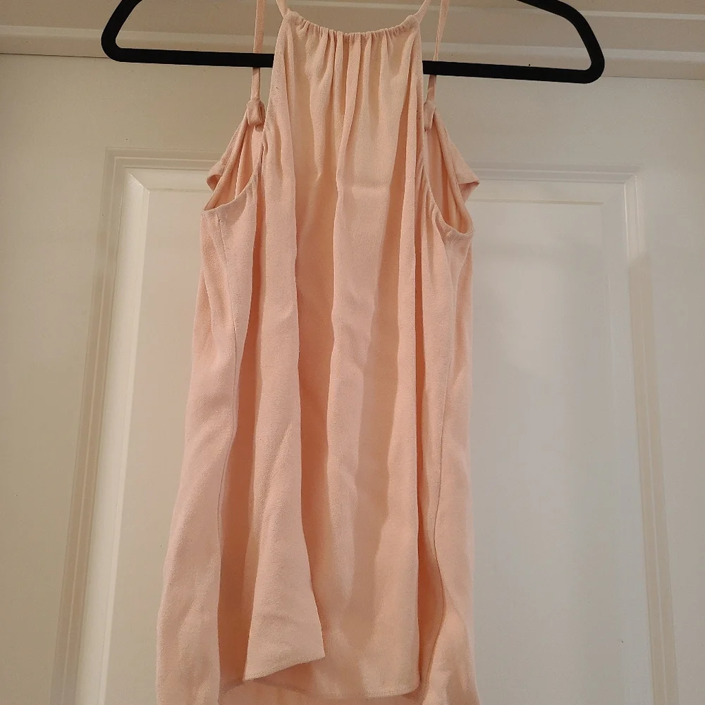 Kate Spade Baby Pink Spaghetti Strap Ruffled Camisole tank top blouse size XS
